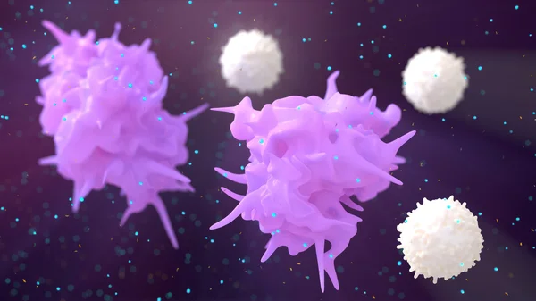 Lymphocytes de charge de macrofage .Medicine concept — Photo