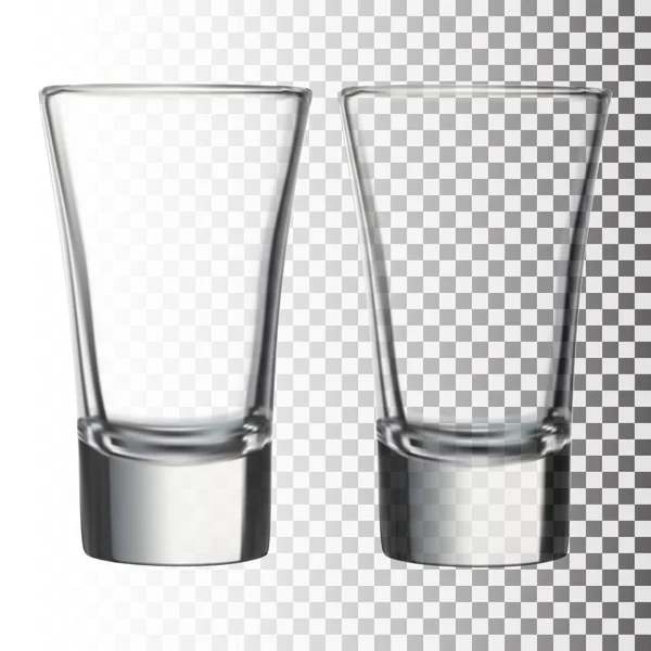 Lege glazen geïsoleerd op een witte achtergrond, vector — Stockvector