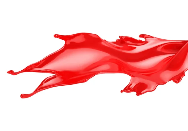 Salpicadura de pintura roja, aislada sobre fondo blanco — Vector de stock