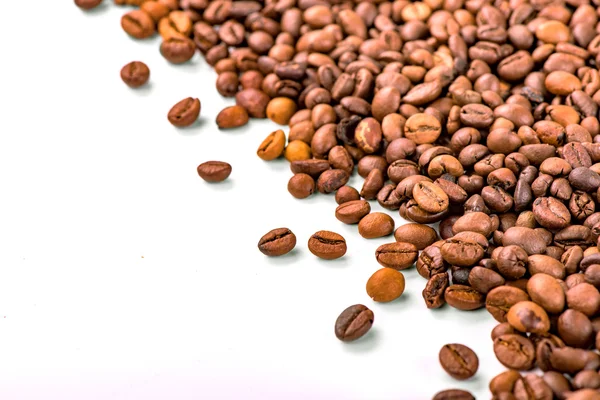 Coffee grains on white background — Stock Photo, Image