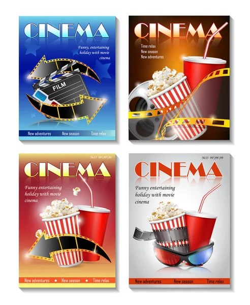 Modèle de conception d'affiches de cinéma — Image vectorielle