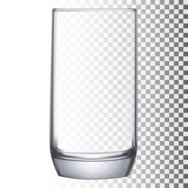 Şeffaf vektör cam beyaz zemin üzerine su için