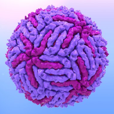 Zika viruses on colorful space background, viruses which cause Z clipart