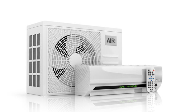 air conditioning isolated on white. 3d illustration