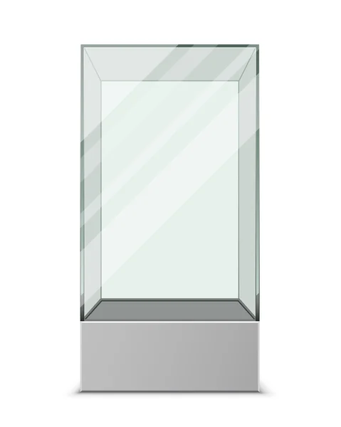 Пустой стеклянный витрины для выставки — стоковый вектор