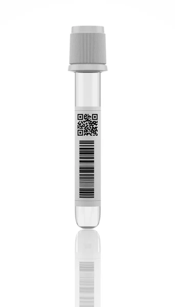 Teste de sangue tube.laboratory vidro wi — Fotografia de Stock
