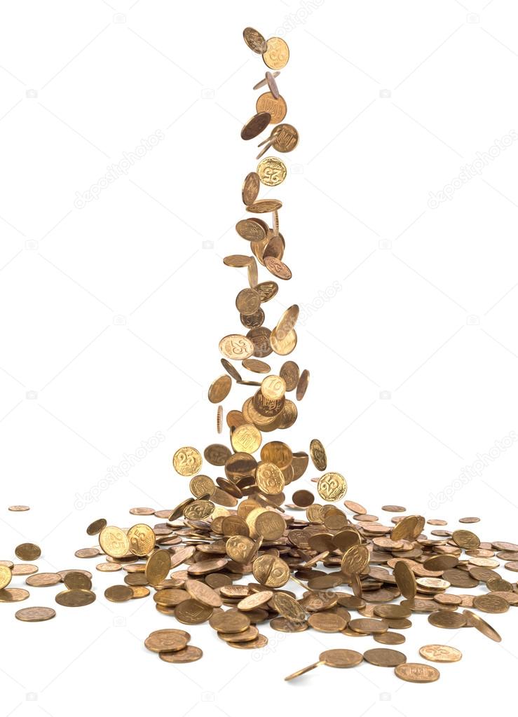 falling coins wallpaper