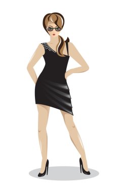 Güzel kızlar, vektör çizim