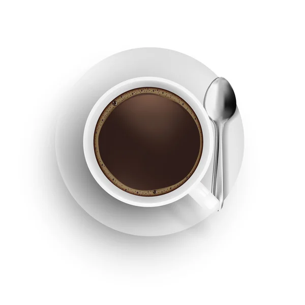 Taza de café aislado sobre un fondo blanco — Archivo Imágenes Vectoriales