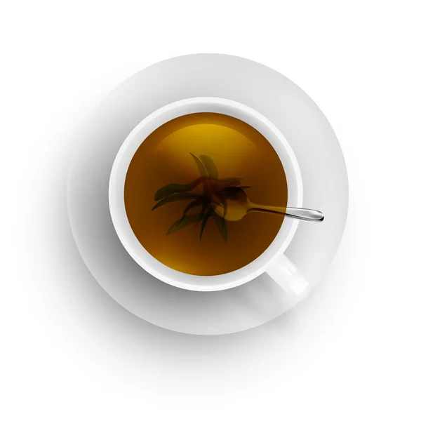 Taza té vector ilustración — Vector de stock