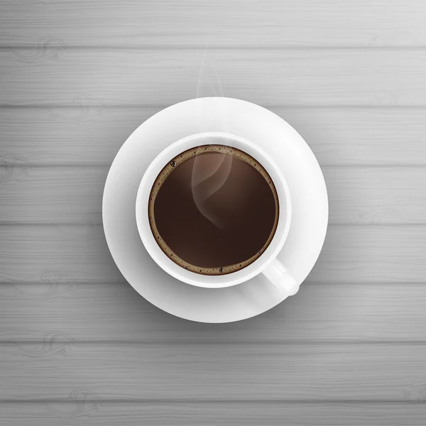 Kopp kaffe isolerad på en vit bakgrund — Stock vektor