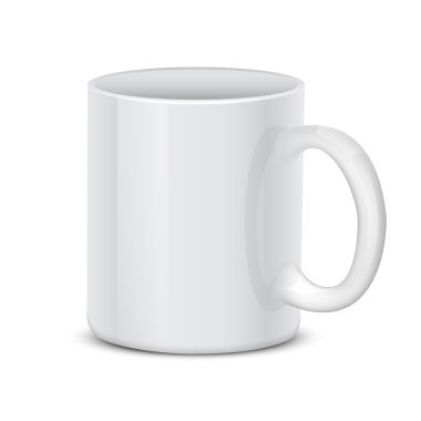 Beyaz kupa beyaz arka planda izole