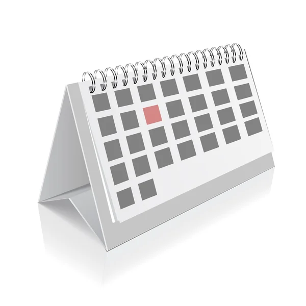 Calendario in piedi isolato su sfondo bianco — Vettoriale Stock