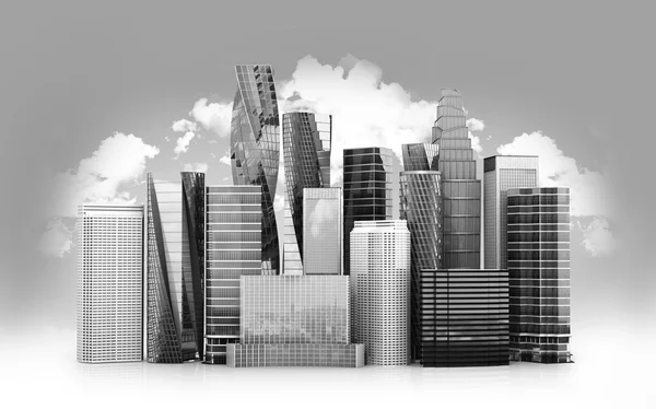 City scape, skyscrapers .The city is isolated on a white backgro — Stock Photo, Image