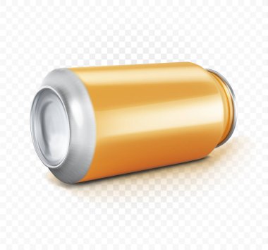 Turuncu alüminyum kutu. Vektör illüstrasyonu.