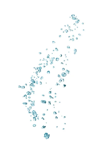Vodní Bubliny Bílém Pozadí — Stock fotografie