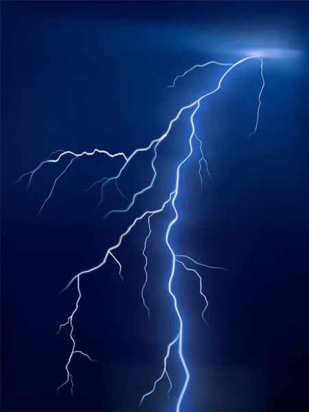 Lightning Glowing Blue Background Vector Illustration — Stock Vector