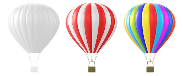 現実的な熱気球のモックアップ — ストックベクタ
