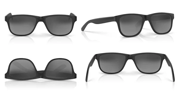 Realistic Set Sunglasses Vector Isolated Illustration — 图库矢量图片