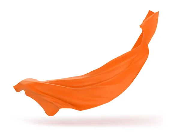 Beautiful Flowing Fabric Flying Wind Wavy Silk Satin — Stok Vektör