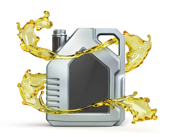 Ölspritzer Motoröl Strömt Aus Der Flasche Illustration — Stockfoto