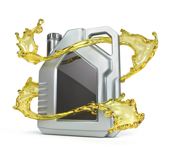 Oil Splash Motor Oil Flow Bottle Illustration — Stok fotoğraf