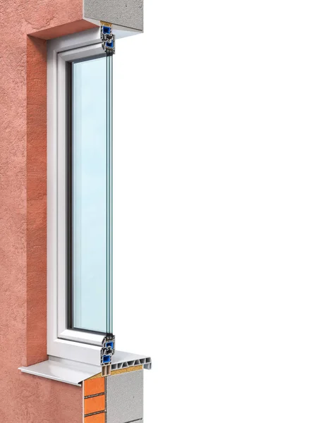 Slice Window Wall See Structure Layers Illustration — Stock Photo, Image