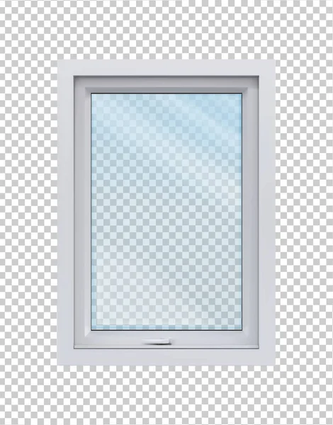 White Window Transparent Background Vector Illustration — Stok Vektör
