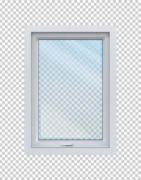 Ventana Blanca Sobre Ilustración Vector Fondo Transparente — Archivo Imágenes Vectoriales