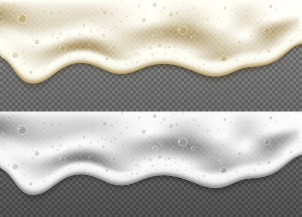 Espuma Cerveza Con Burbujas Textura Espuma Jabón Con Burbujas Sobre — Archivo Imágenes Vectoriales
