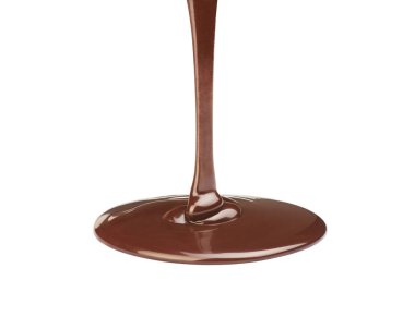 sıvı beyaz zemin üzerine çikolata