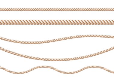Set of isolated threads ropes.