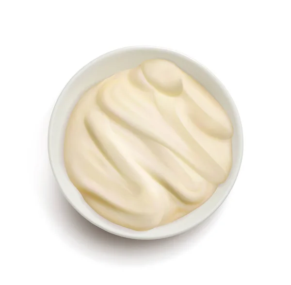 Cosmetic Cream Sauce Cream Cheese Vector Illustration — Stock Vector