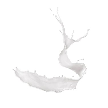 White splash on a white background.