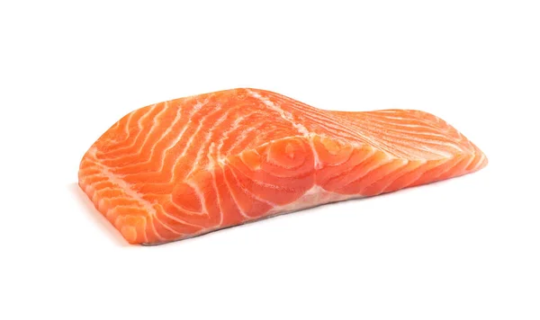 Jeden Filet Czerwonej Ryby Białym Tle — Zdjęcie stockowe