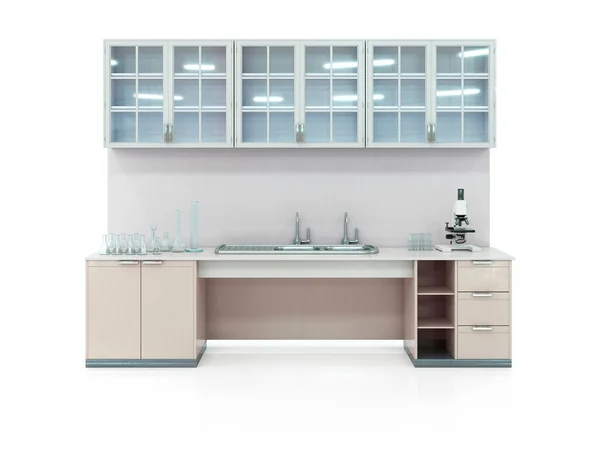 Laboratory Furniture Isolated White Background Illustration — 图库照片