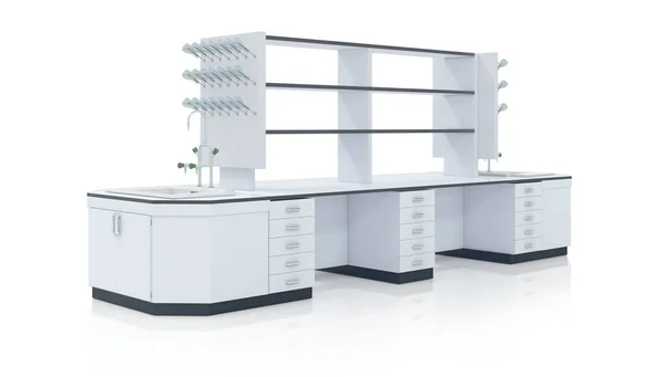 Laboratory Furniture Isolated White Background Illustration — 图库照片