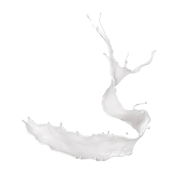 Λευκό Splash Λευκό Φόντο — Φωτογραφία Αρχείου