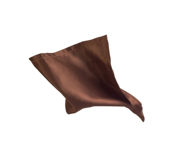 Stofffarbe Schokolade Flug Auf Weißem Hintergrund — Stockfoto