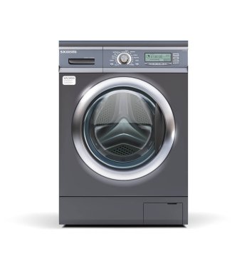 Washing machine in metallic color. Vector illustration.