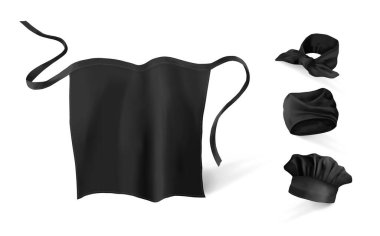 Apron short set. Mockup. Vector illustration.