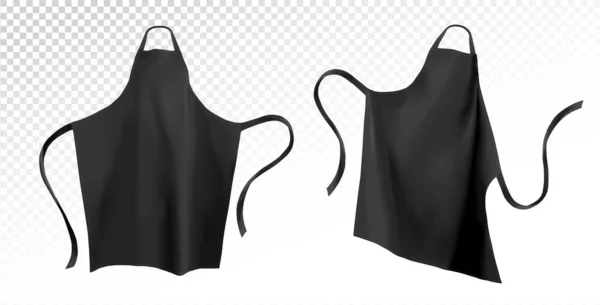 Unfolded Apron Set Mockup Vector Illustration — Stok Vektör