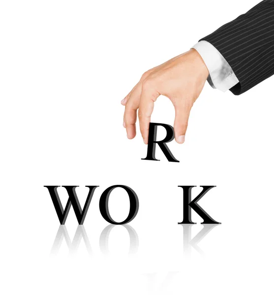 Hand and word teamwork — Stock Photo, Image