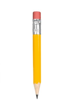 Yellow pencil isolated on white clipart