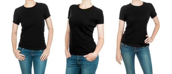 Collezione T-shirt Nere — Foto Stock