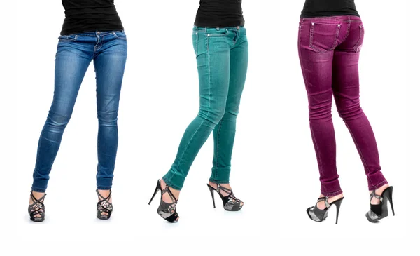 Tres colores de jeans — Foto de Stock