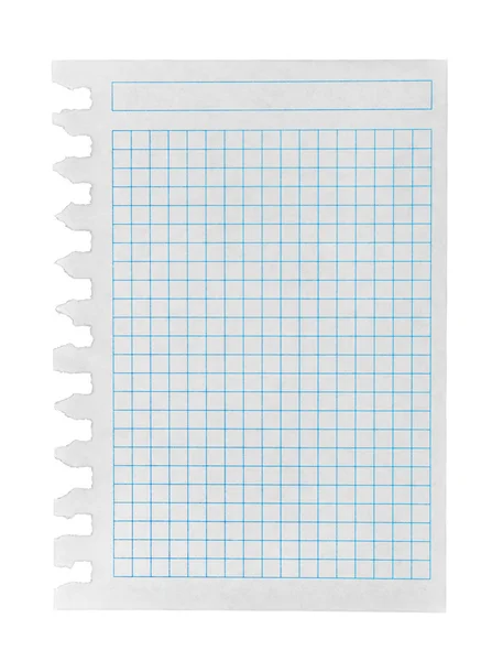 Caderno de página de papel. texturizado isolado nos fundos brancos — Fotografia de Stock