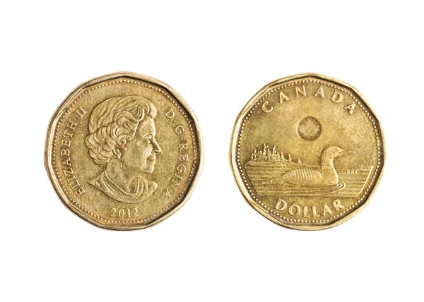 Canadian dollar coins — Stock Photo, Image