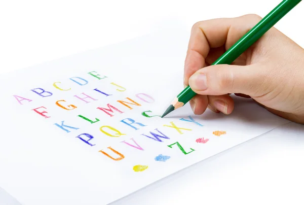 Hand drawing alphabet — Stock Photo, Image