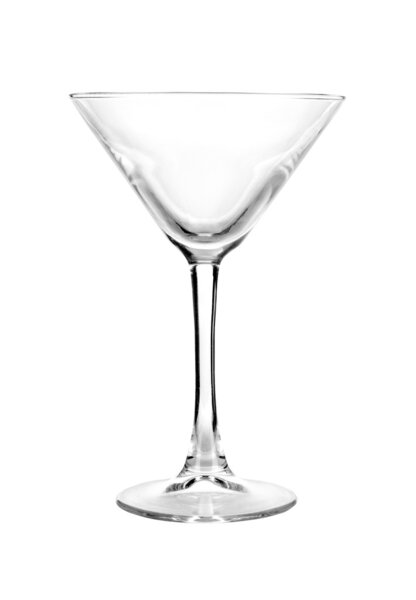 Empty glass isolated on a white background